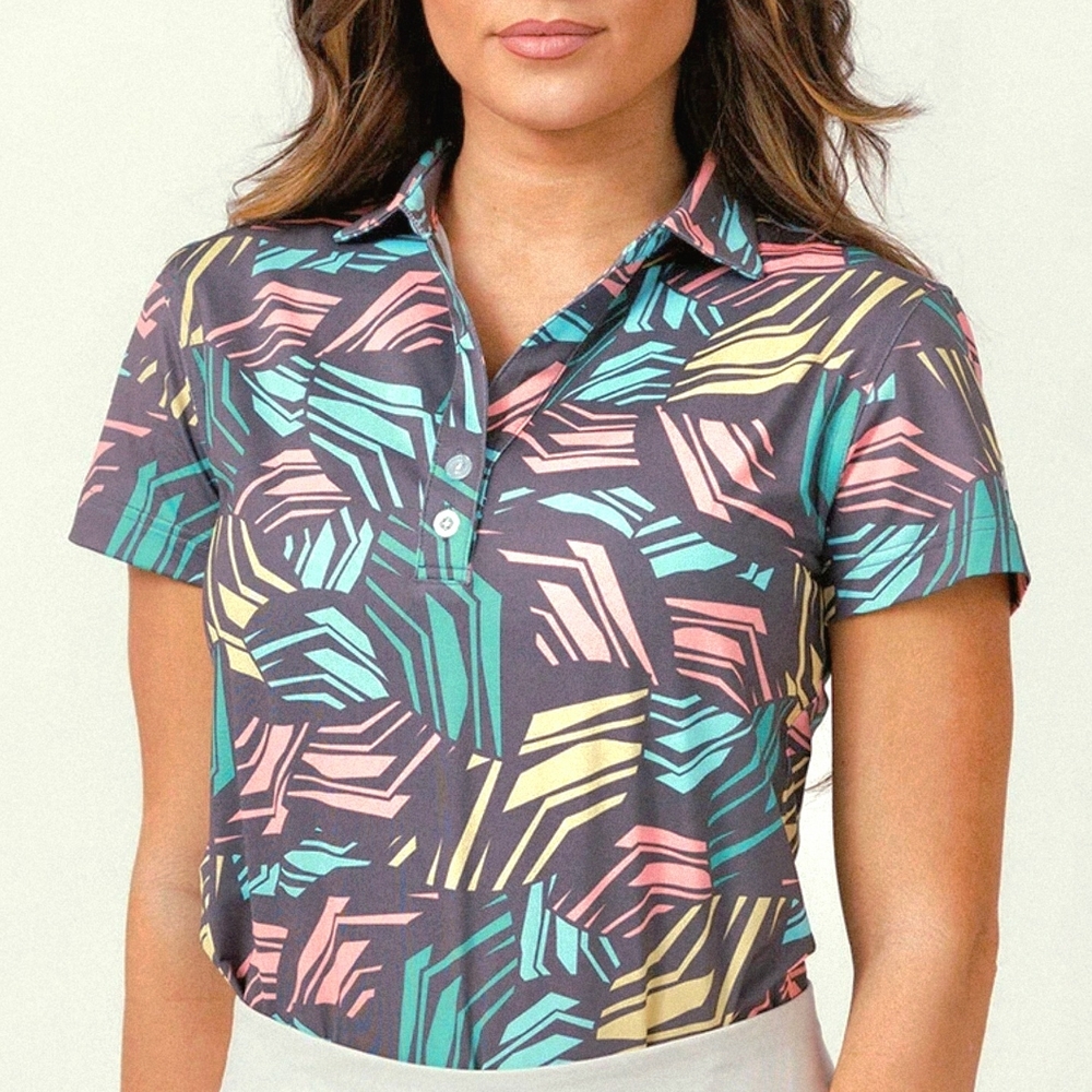 Waggle Boardwalk Women's Polo Golf Shirt - 2XL